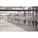 Bike racks and semi vertical bicycle lockers supplied by Larkin Engineering at Fibonacci Square Dublin